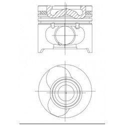 PISTON+SEGMAN 0.50 76.00MM CLIO KANGOO 1.5DCI K9K PIM CAPI 26MM