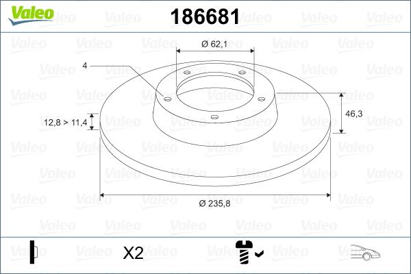 ON FREN AYNASI FAVORIT FELICIA 1,1 / 1,3 / 1,6 / 1,9 FORMAN CADDY II 1,6 / 1,9D 96 00