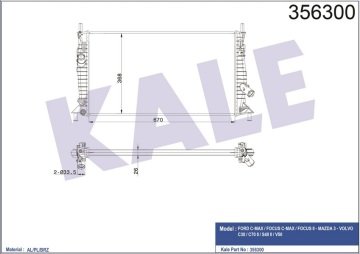 RADYATÖR FOCUS 1.6TDCI (03-10) (670x368x26) (AL-PL-BRZ)
