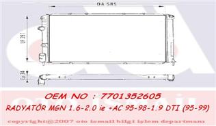 MOTOR RADYATORU MEGANE I 1,9D (585×397,5×34,5) 96>
