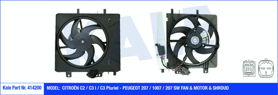 FAN MOTORU DAVLUMBAZLI 207 06=> 1007 05=> C2 03=> C3 02=> 1.4-1.4 16V-1.6 16V (250W-335mm)