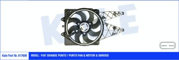 FAN MOTORU DAVLUMBAZLI FIAT GRANDE PUNTO 1.3D 05=> (450W-405mm)