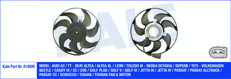 FAN MOTORU DAVLUMBAZLI SAĞ CADDY III-GOLF V-VI-PLUS-JETTA III-IV-PASSAT-SCIROCCO-TOURAN (200W-295mm)