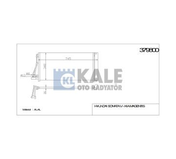 RADYATÖR KLİMA SONATA 05-09 BENZİNLİ 693x341x16