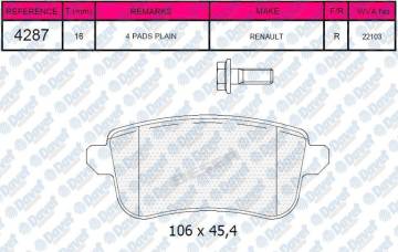 FREN BALATASI ARKA MEGANE IV 2016-