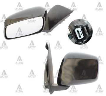 AYNA DIŞ DİKİZ PICKUP 06=> NAVARA ELEKTRİKLİ SİYAH SOL