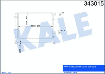 KLIMA RADYATORU ACCENT BLUE 1.6 CRDI 2011->