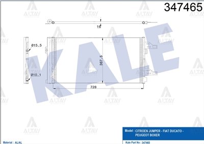 RADYATÖR KLİMA DUCATO III 14=> 2.0JTD-2.3JTD-3.0JTD / JUMPER III 14=> 2.2HDI-3.0HDI / BOXER III 14=> 2.2HDI-3.0HDI