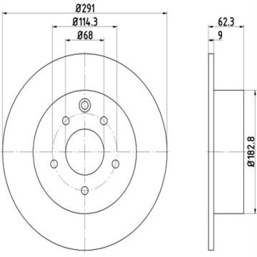 Arka Fren Aynası Nıssan Qashqaı 07>Juke 10>1.6-2.01.5Dcı-2.0 Dcı (291.5X9X5Dl)