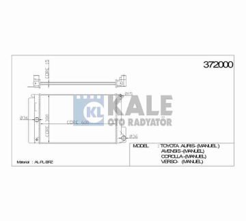 RADYATÖR SU COROLLA 06-13 / AURIS 07-18 BENZİNLİ M-T BRAZING