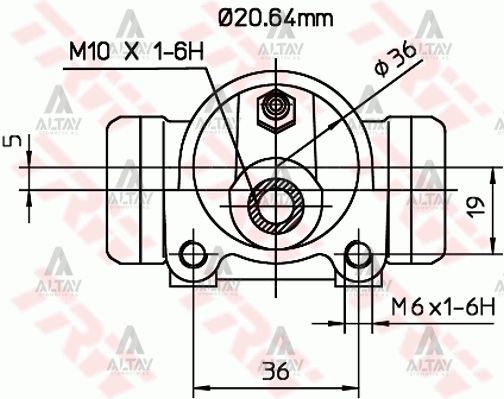 FREN SİLİNDİRİ ALBEA 07=> / PALIO 96-05 DÖKÜM 20,64mm ARKA SOL-SAĞ