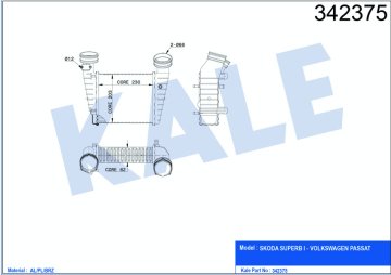 TURBO RADYATORU PASSAT 1,8T 20V 00>05 SUPERB 02>08