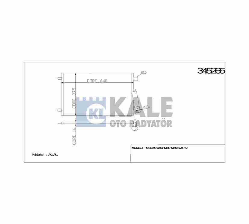 RADYATÖR KLİMA QASHQAI 07-13 1.6 BENZİNLİ