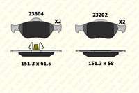 ON FREN BALATASI FIESTA IV / V 95>08 FUSION 02>12 KA 1,6 03>08 MAZDA 121 III 03> ABSLI