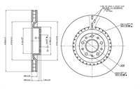 FREN DISK ON HAVA KANALLI 305-5 ( FIAT: DOBLO MAXI PANORAMA  10 -  / OPEL: COMBO 12 - )
