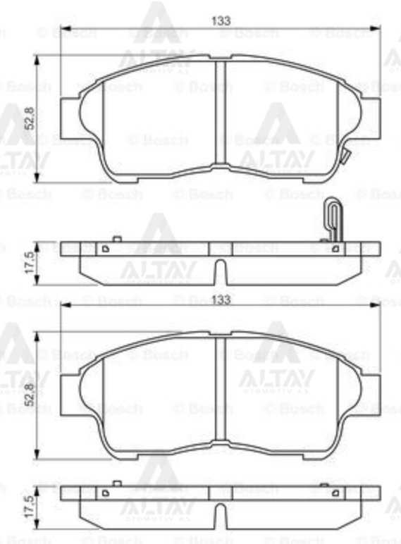 FREN BALATA COROLLA  95-02 ENJEKSİYONLU AE101-AE111 / CORONA 92>97 / RAV4 96>00 ÖN