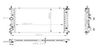 RADYATÖR BRAVO-BRAVA-MAREA 1.2-1.4-1.6 6V (AC+MEK) (475x414.5x34)(1 SIRA ALB SİSTEM)