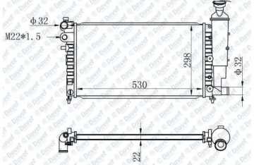 Motor Su Radyatoru Tu5Jp 106 Gtı Saxo Vts Klımalı Tu3Jp / Tu5J4 (1,4 / 1,6 16V) / (96 03) Olcu: (532×322×23)