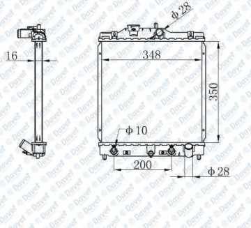 Motor Su Radyatoru Honda Cıvıc 1992 2000 Hr V 1992 2000 Otomatık Vıtes (350×349×16) Ince Tıp