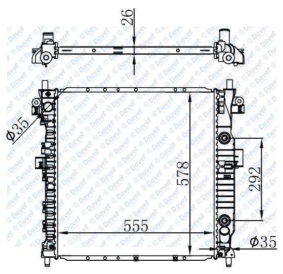 Motor Su Radyatoru Actyon Kyron 06> Otomatık (555×578×26)