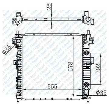 Motor Su Radyatoru Actyon Kyron 06> Otomatık (555×578×26)