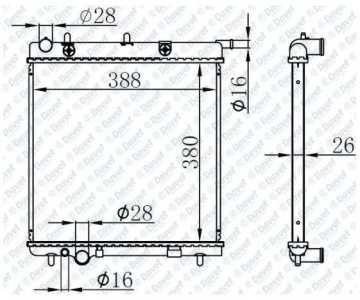 Motor Su Radyator C2 C3 (I Iı Iıı) C3 Plurıel P207 P1007 Tu3A / Et3J4 / Tu5Jp4 1,4 / 1,4 16V / 1,6 16V 02>Olcu: (380×396×18)