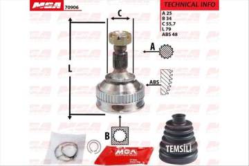 AKS KAFASI ABSLI DIS SAG-SOL - ( PEUGEOT: 205  1.9GTI 98- / CITROEN: XSANTIA 2.0 16V- 1.9TD 98-)