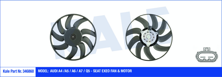 FAN MOTORU 400W 400MM AUDI A4 13>16 A5 12> Q5 13>
