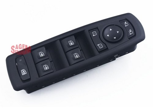 CAM AÇMA DÜĞMESİ + DÖRTLÜ MERKEZİ KİLİT + AYNA AYAR ÖN SOL MEGANE III - FLUENCE (TEK SOKET)