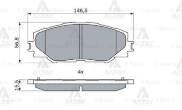 FREN BALATA RAV4 06-11 / AURIS HYBRID 11=> ÖN