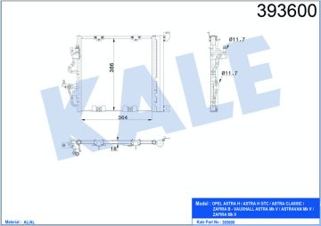 KLIMA RADYATORU ASTRA H L48-ZAFIRA B A05 AL/AL 405X385X18 KURUTUCU ILE