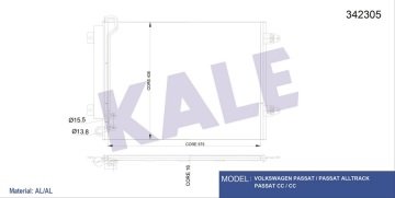 KLIMA RADYATORU PASSAT / CC 1.4 1.8 2.0TSI 3.2 3.6FSI 05>16
