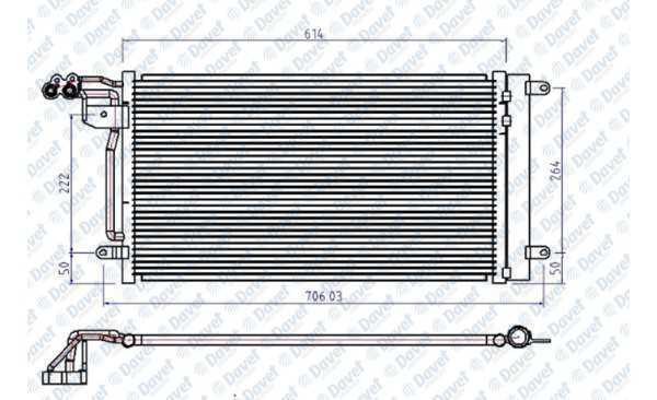 Klıma Radyatoru Kondanser Polo Audı A1 1,0 / 1,2 / 1,4 / 2,0Tfsı 1,4Benz / 1,6Tdı 09> (615×334×16)
