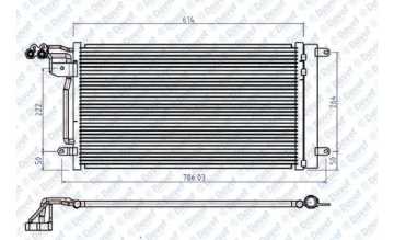 Klıma Radyatoru Kondanser Polo Audı A1 1,0 / 1,2 / 1,4 / 2,0Tfsı 1,4Benz / 1,6Tdı 09> (615×334×16)