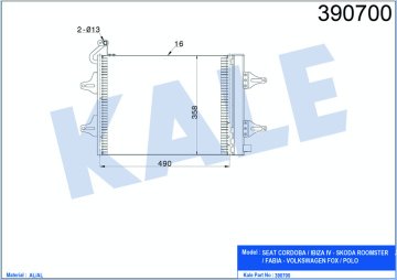 KLIMA RADYATORU POLO CORDOBA IBIZA II IV FABIA ROOMSTER 1.0 1.2 1.4 1.6 1.8 1.9TDI 93>16