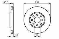 FREN DISKI ON HAVALI 257MM 6 BIJON - ( FIAT : GRANDE PUNTO 1.2 1.4 1.3 JTD 05> / OPEL : CORSA D 1.0 1.2 1.4 1.3 CDTI 06>)