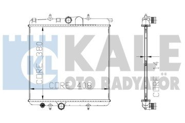RADYATÖR 206 98> 1.0-1.4-1.6 16V (MEK+KLİMASIZ) (415x380x25)