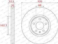 ON FREN DISK A4 07>15 A5 07>15 A6 11> A7 10> Q5 08> HAVALI 320MM