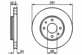 ON FREN AYNASI HAVALI CARISMA 00>06 VOLVO S40 00> 281×4