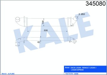 TURBO RADYATORU LOGAN MCV SANDERO 1,5DCI K9K
