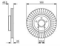 FREN DISK ON HAVA KANALLI 300-5 ( FORD: FOCUS CMAX KUGA  03 -  / VOLVO: S40 V50 05 - )