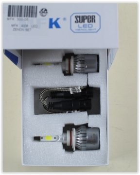 (300-06) Ampül 12V 9006 Led Xenon Set (Cob Led) (Tek Devre) (Hb4)