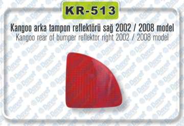 ARKA TAMPON REFLEKTORU SAG KANGOO 02-08 - LOGAN MCV
