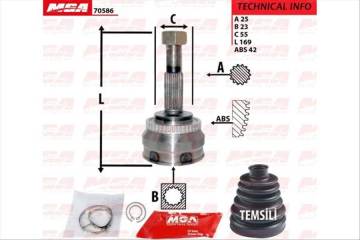 AKS KAFA DIS (ABSLI)-(NISSAN: ALMERA 95>00 '' 1.5 BENZINLI'' ) (25×23×55xABS-42)