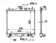 SU RADYATORU BRAZING NISSAN MICRA 03-11 A/T 1.2-1.4-1.6 / NOTE 06- A/T