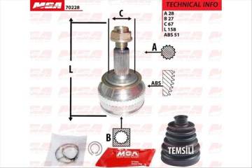 AKS KAFASI DIS ABSLI 98-01 ( RENAULT : MASTER I OPEL MOVANO ) 28×27×67