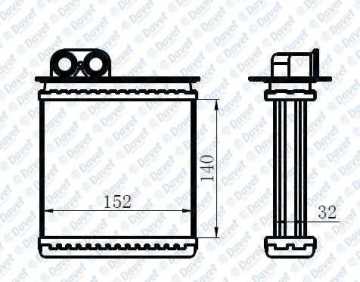 Kalorıfer Radyatoru (Yolcu Kısmı Isıtması Icın) Sprınter 06> Crafter 06> (160×152×40)