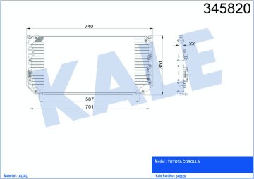 Klıma Radyatoru Toyota Corolla Ae101 92>97 (692×342×20)