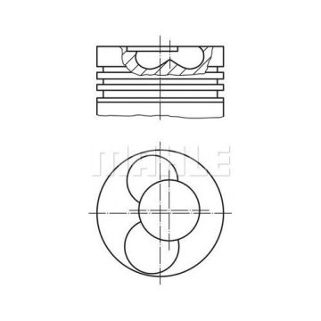 (030PI00087102) MOTOR PİSTON+SEGMAN (0.50) VW T5 (AXB-AXC) 3.4 SİLİNDİR (80.01) (030 PI 00087102)