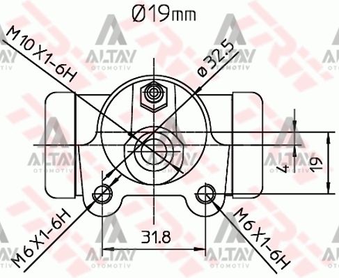 FREN SİLİNDİRİ LAGUNA I 93-01 2.0 DÖKÜM 19,05mm ARKA SOL-SAĞ
